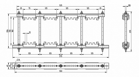 Шинодержатель ШН-10х160-3-4-125-П2-УХЛ3