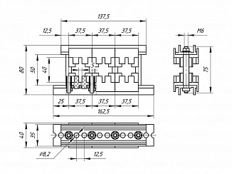 Шинодержатель ШН-5х40-1-3-37,5-Н1-УХЛ3