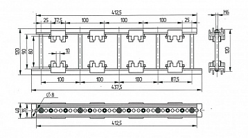 Шинодержатель ШН-10х80-1-4-100-П1-УХЛ3