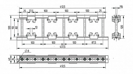Шинодержатель ШН-10х80-1-4-100-П1-УХЛ3