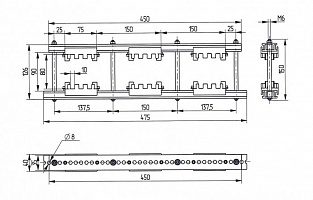 Шинодержатель ШН-10х80-3-3-150-П2-УХЛ3 (k=25)
