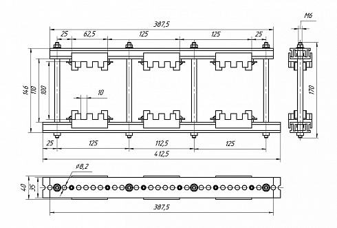 Шинодержатель ШН-10х100-2-3-125-П2-УХЛ3