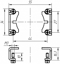 Рамка установочная РУ8-6М1-44х27