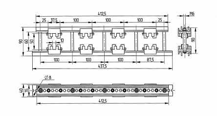 Шинодержатель ШН-10х50-1-4-100-П1-УХЛ3