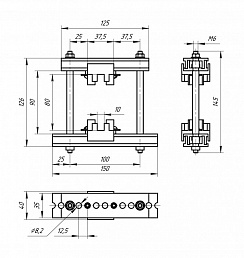 Шинодержатель ШН-10х80-1-1-100-П2-УХЛ3