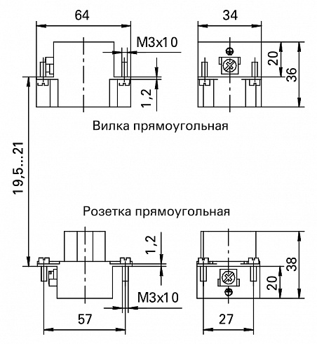 Розетка РП-8/24-16/10-400/160