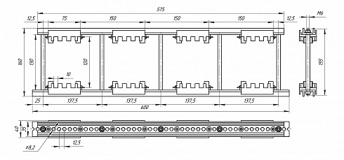 Шинодержатель ШН-10х120-3-4-150-П1-УХЛ3