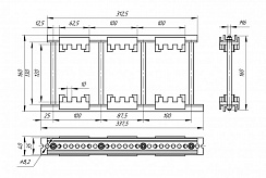Шинодержатель ШН-10х120-2-3-100-Н1-УХЛ3 (k=12.5 мм)