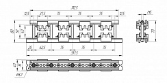 Шинодержатель ШН-5х40-1-4-75-П1-УХЛ3