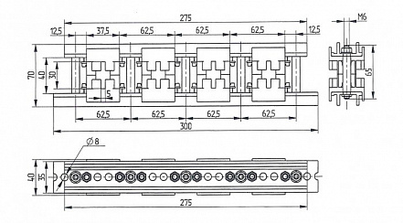 Шинодержатель ШН-5х30-1-4-62,5-П1-УХЛ3