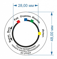 Табличка положения блока IP54