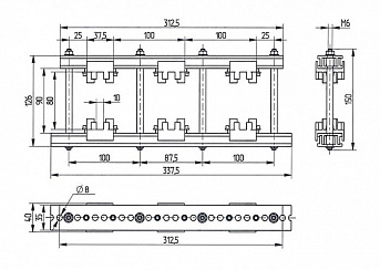 Шинодержатель ШН-10х80-1-3-100-П2-УХЛ3_(k=25)