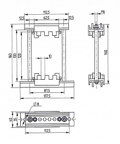 Шинодержатель ШН-10х120-2-1-87,5-П1-УХЛ3
