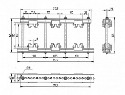 Шинодержатель ШН-8х100-1-3-100-П2-УХЛ3_(k=25)
