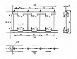 Шинодержатель ШН-8х100-1-3-100-П2-УХЛ3_(k=25)