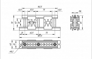 Шинодержатель ШН-5х30-1-2-75-Н1-УХЛ3