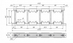 Шинодержатель ШН-10х100-2-4-100-П1-УХЛ3