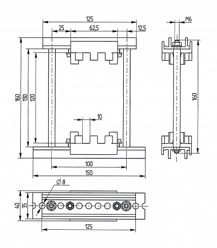 Шинодержатель ШН-10х120-2-1-100-П1-УХЛ3