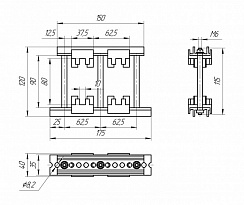 Шинодержатель ШН-10х80-1-2-62,5-Н1-УХЛ3