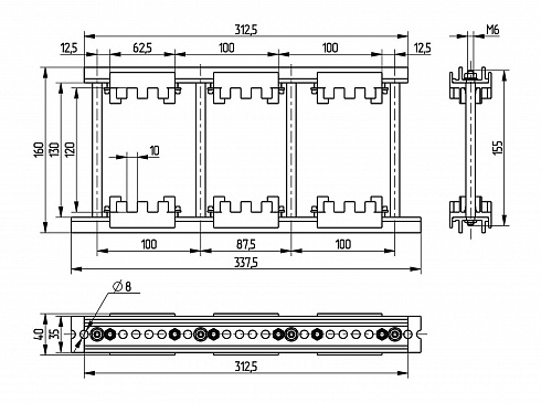 Шинодержатель ШН-10х120-2-3-100-П1-УХЛ3